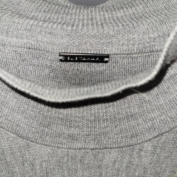 Elie Tahari Priyanka Fine Merino Grey Sleeveless Top Intarsia Illusion Knit NWT - Picture 3 of 10